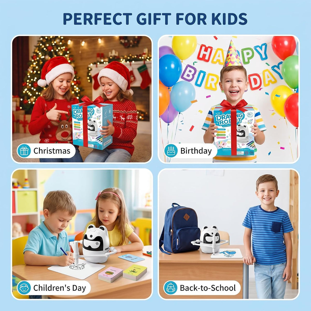 Children's Drawing Robot with Voice Interactive Guide and 150 Drawing Cards