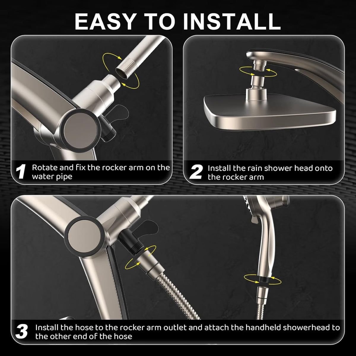 Nickle - Filtered Dual Shower Head Combo with Magnetic Dock