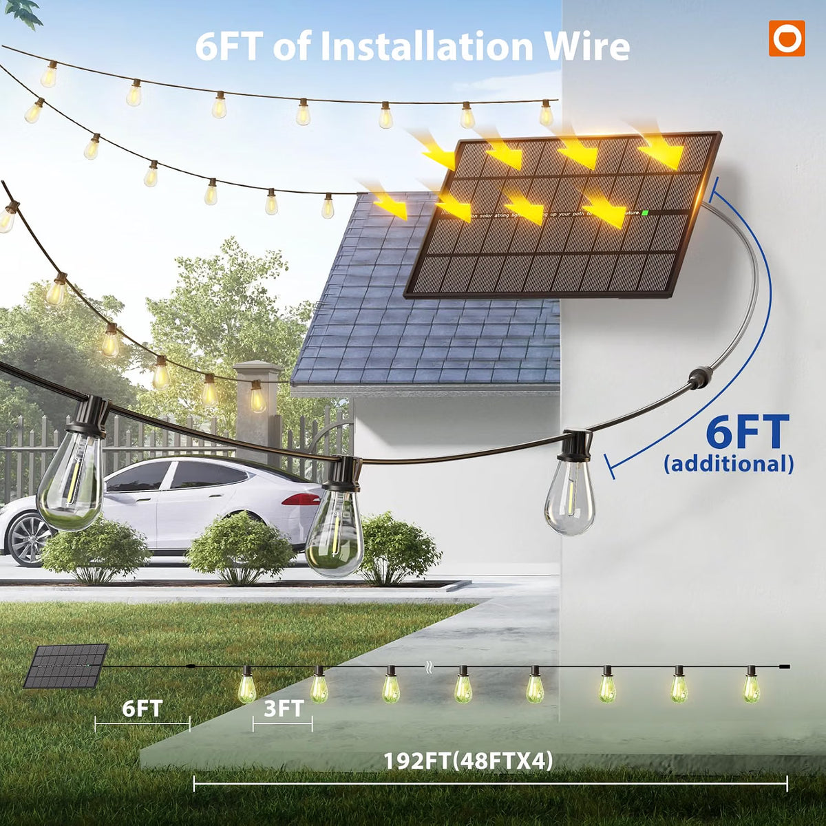 198FT Solar Outdoor String Lights with Remote $85$90
