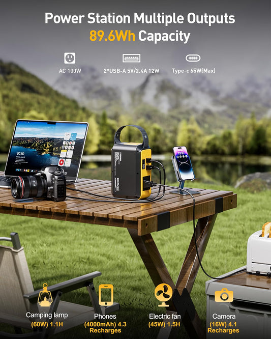89.6Wh - Portable Power Station 120v