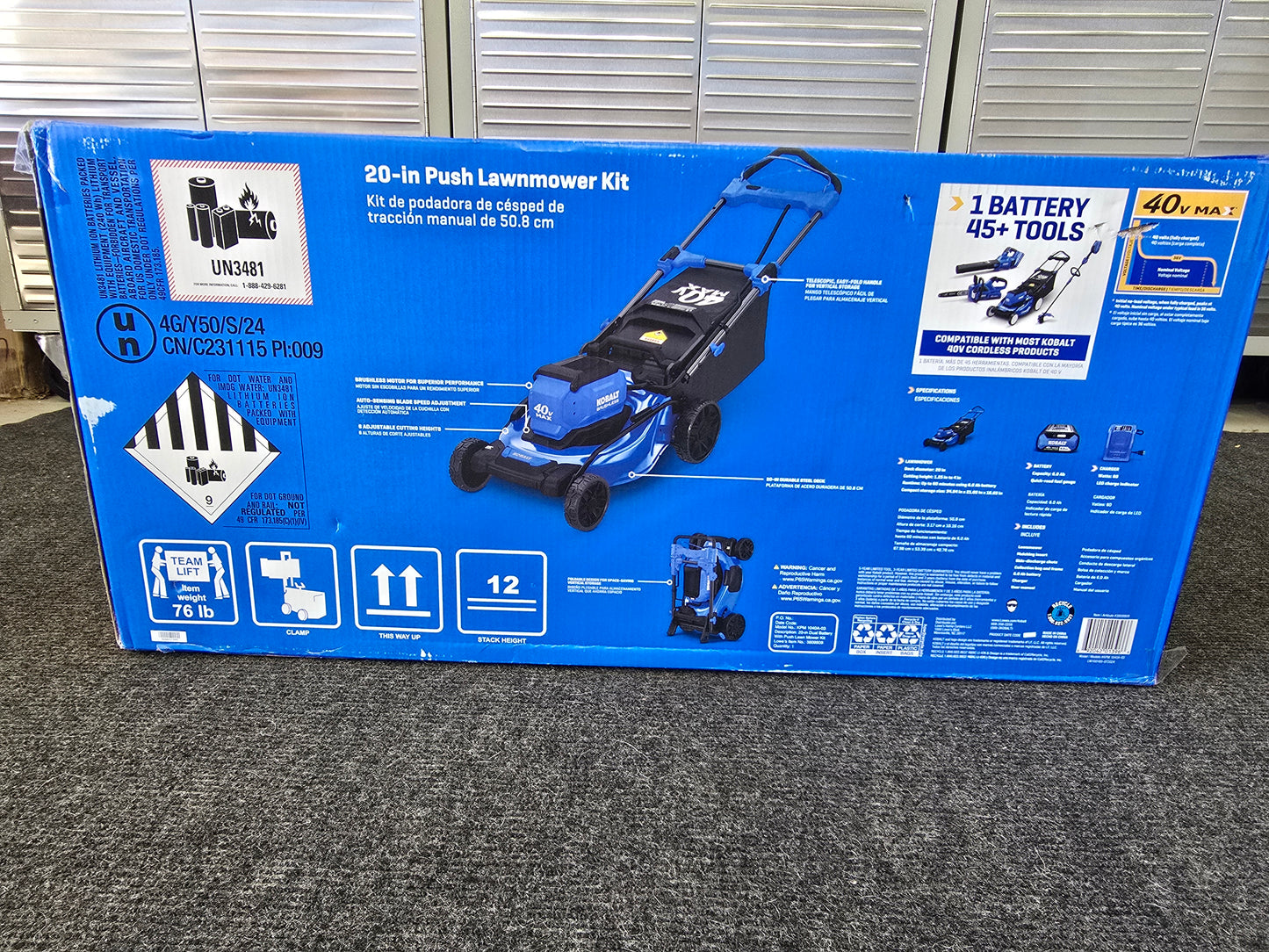 Kolbalt 40v Push Mower