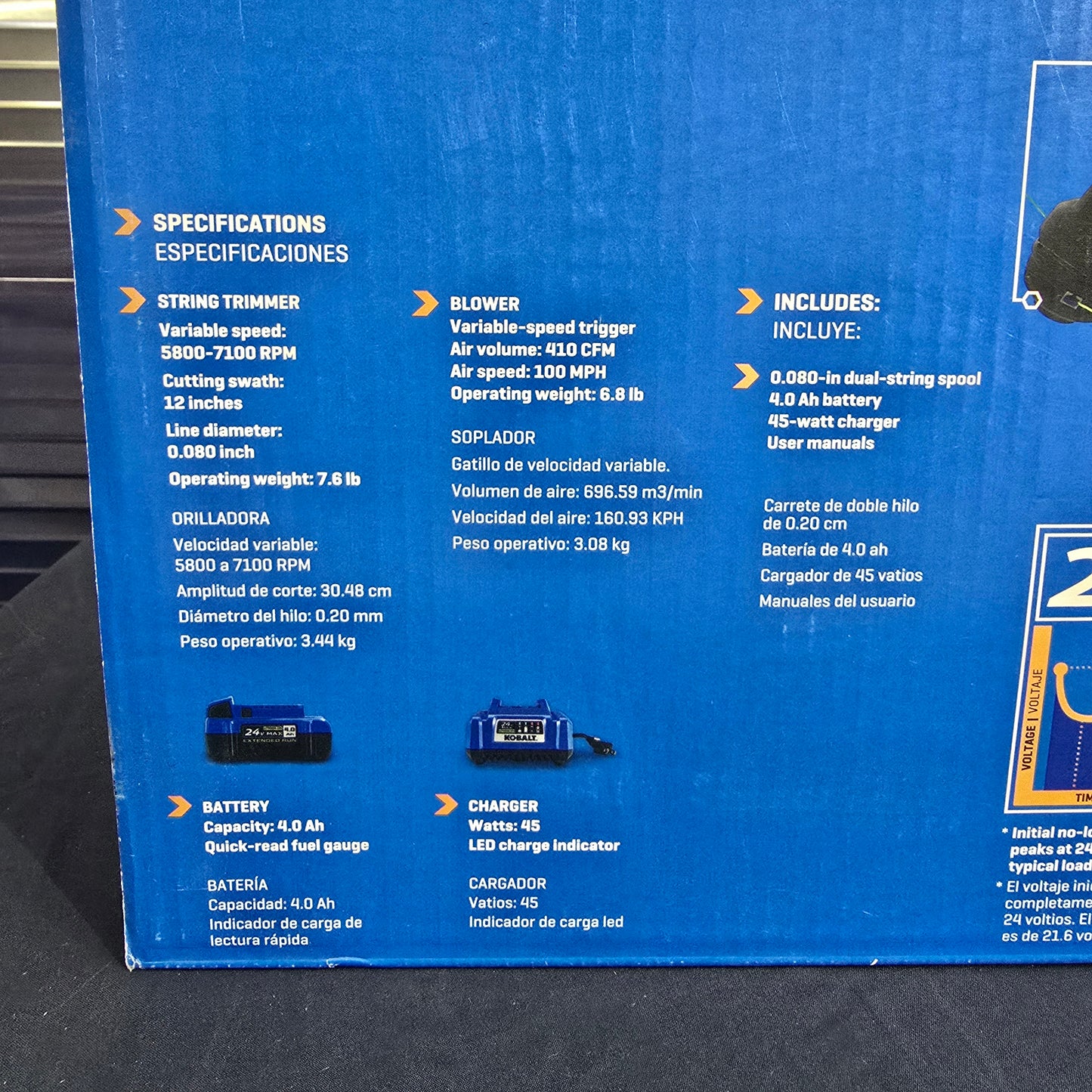 Kobalt 24v String Trimmer and Leaf Blower (Battery & Charger Included)