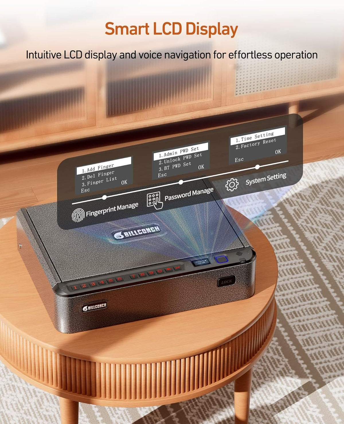 Large - Biometric Smart Safe