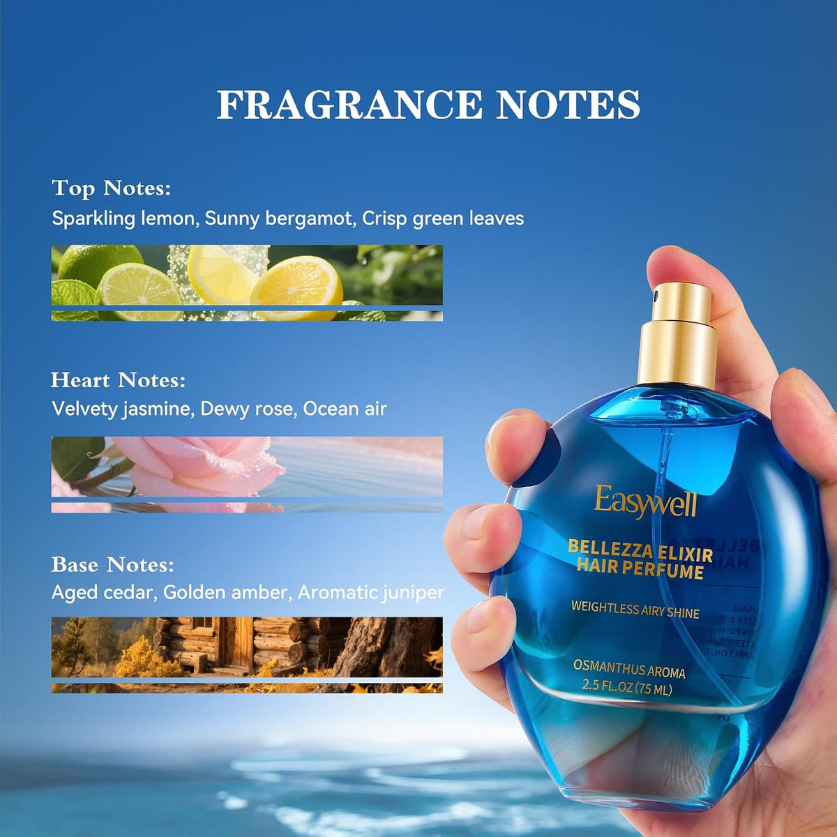 Blue - Easywell Bellezza Elixir Hair Perfume 2.5 Fl Oz