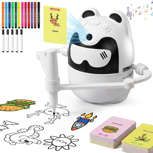 Children's Drawing Robot with Voice Interactive Guide and 150 Drawing Cards