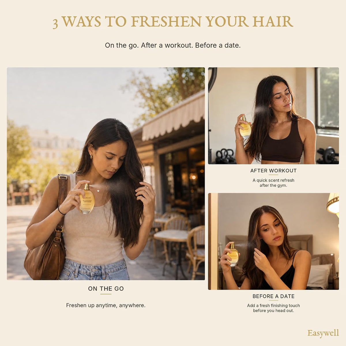 Gold - Easywell Bellezza Elixir Hair Perfume 2.5 Fl Oz