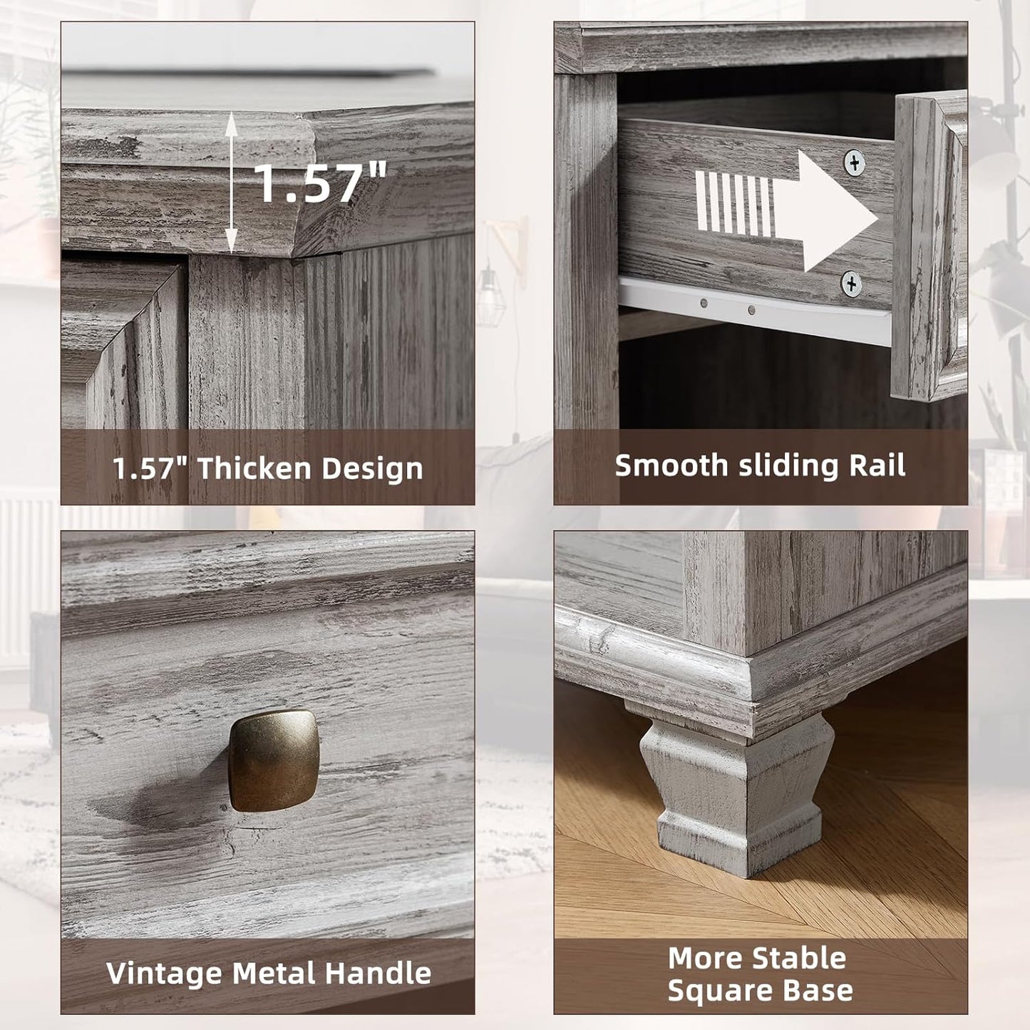 End Table/Night Stand (Grey)