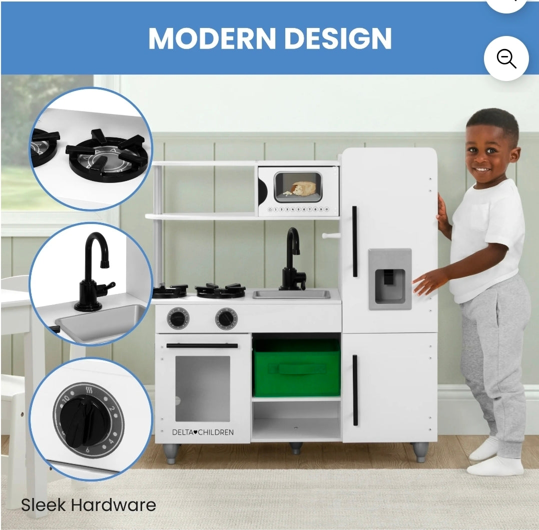 White/White 1-Piece Play Kitchen