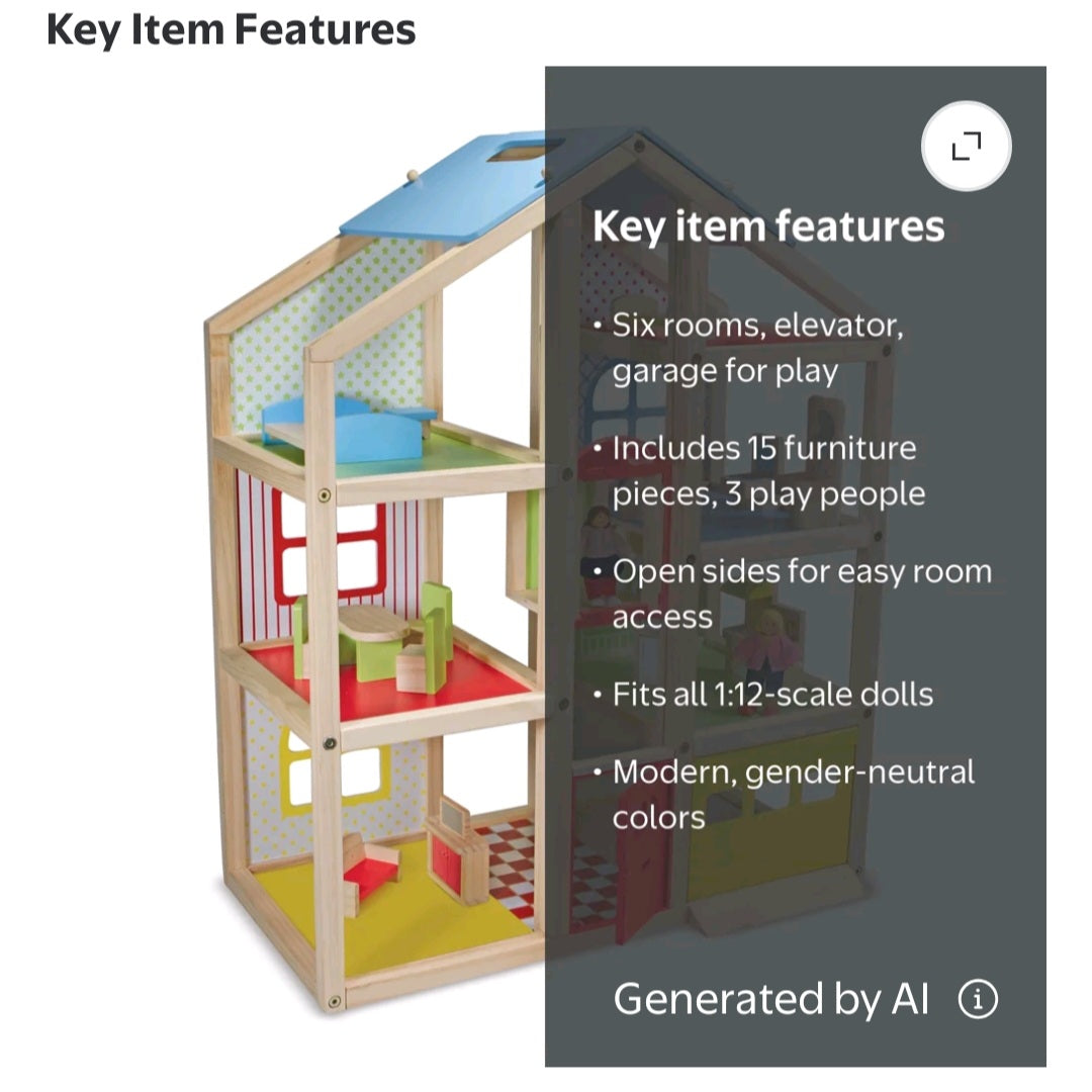 Melissa & Doug Hi-Rise Dollhouse