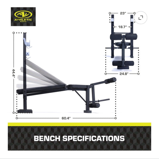 Athletic Works Adjustable Weight Bench