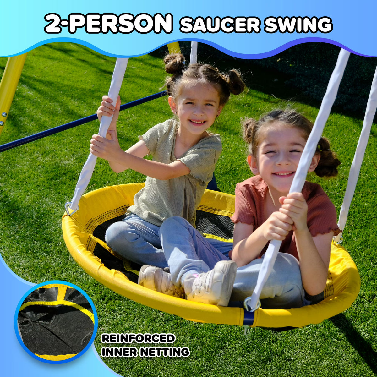 Swing Set with Saucer and slide