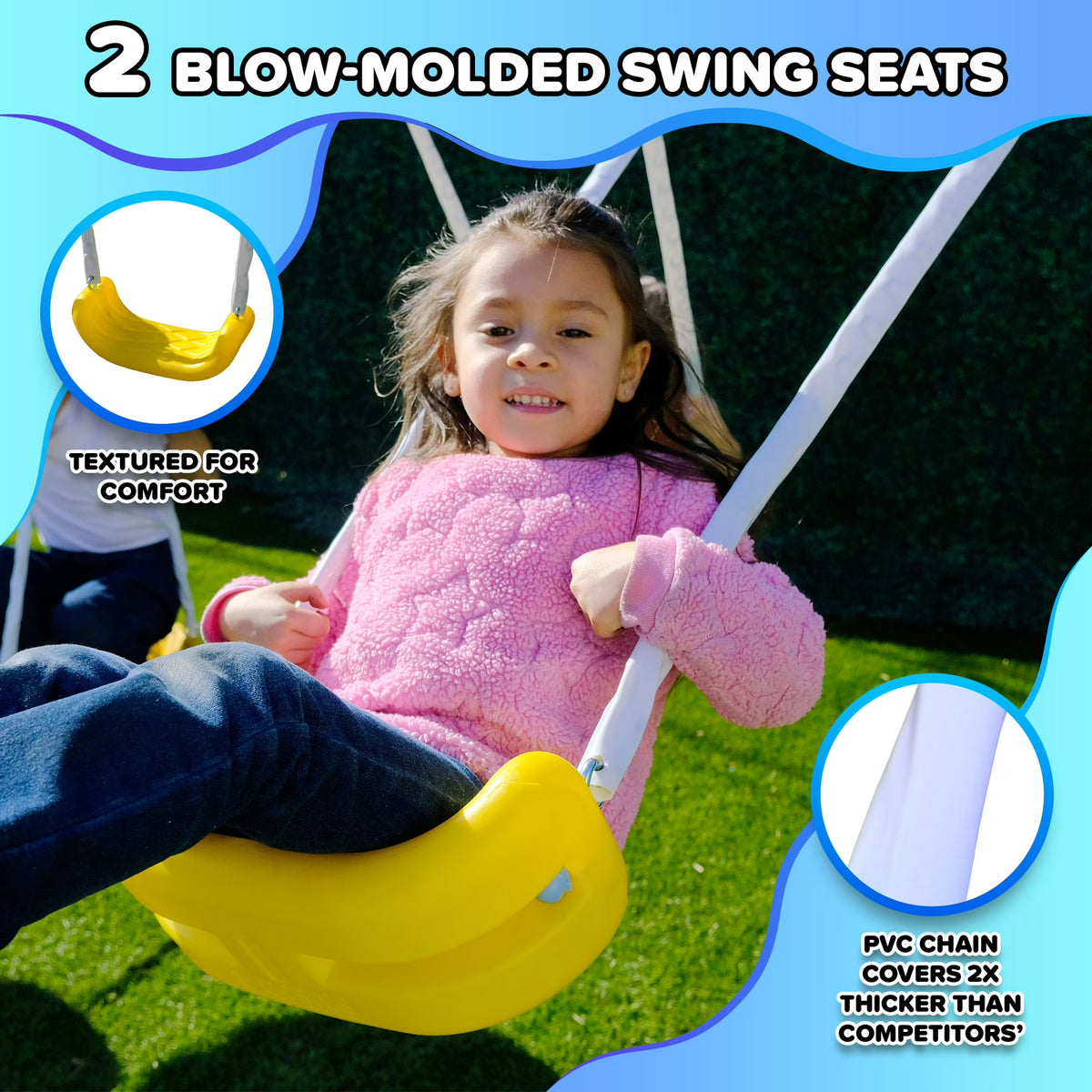 Swing Set with Saucer and slide
