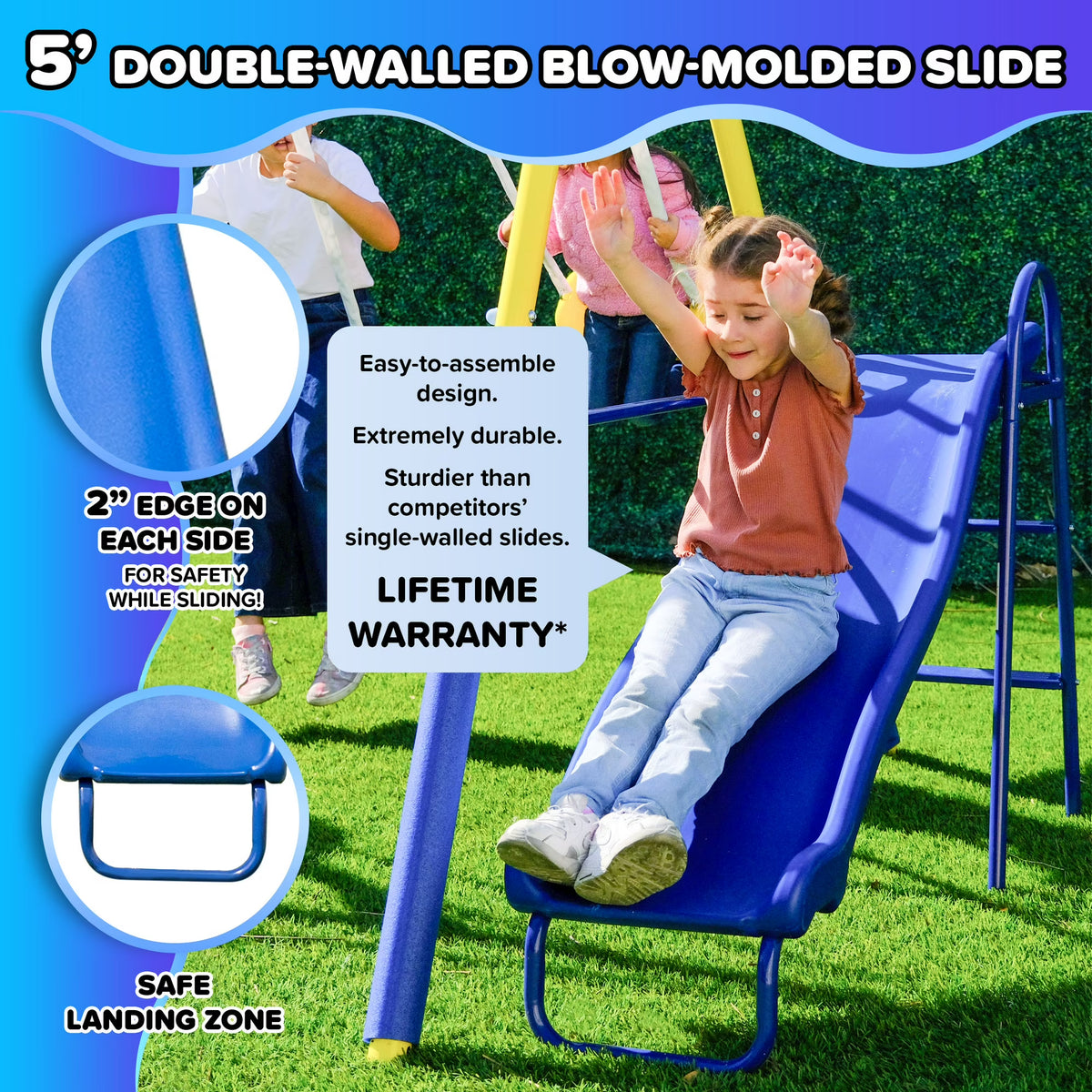Swing Set with Saucer and slide