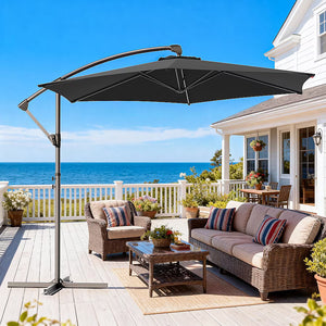 Black - 10ft Cantilever Patio Umbrella