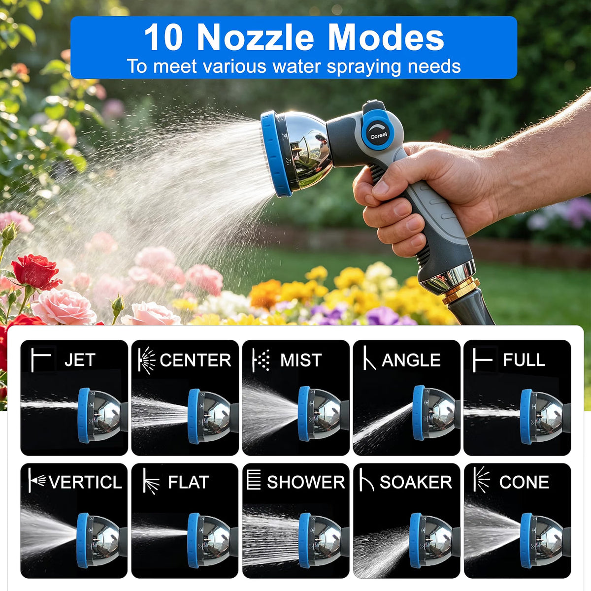 65ft Retractable Garden Hose Reel